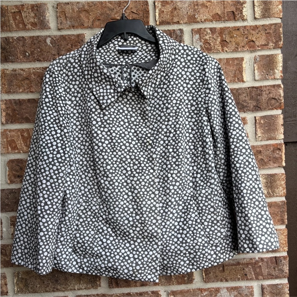 Akris Punto Black and White Polka Dot single breasted Blazer